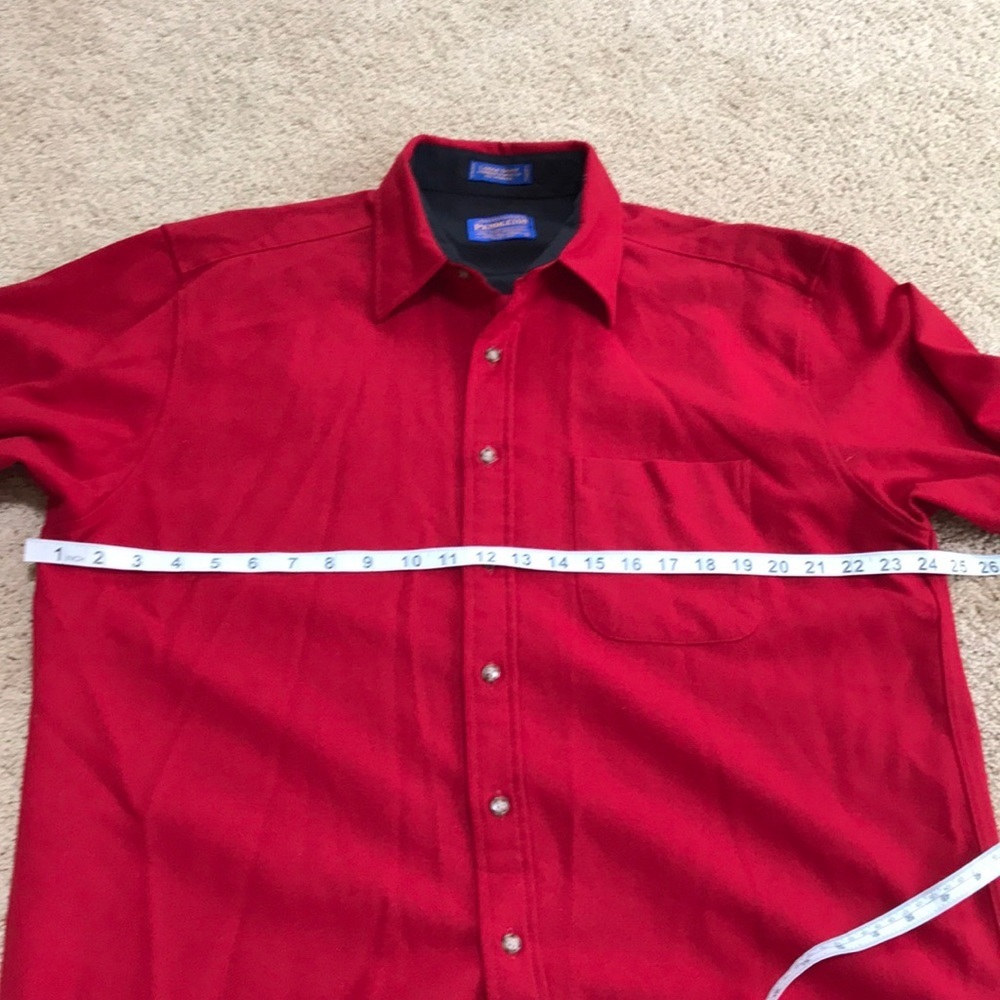 Pendleton Large Red Men’s Wool Button Down Shirt . - image 4
